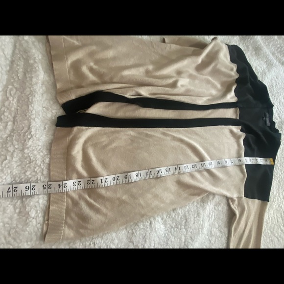 The Limited Open Front Sweater Size XS Black & Beige Color Block Casual Career - Picture 7 of 7